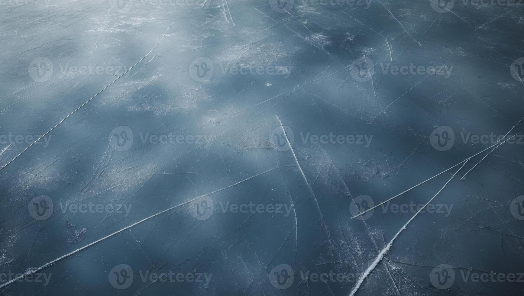 Blue textured background with marks from ice skating and hockey. photo
