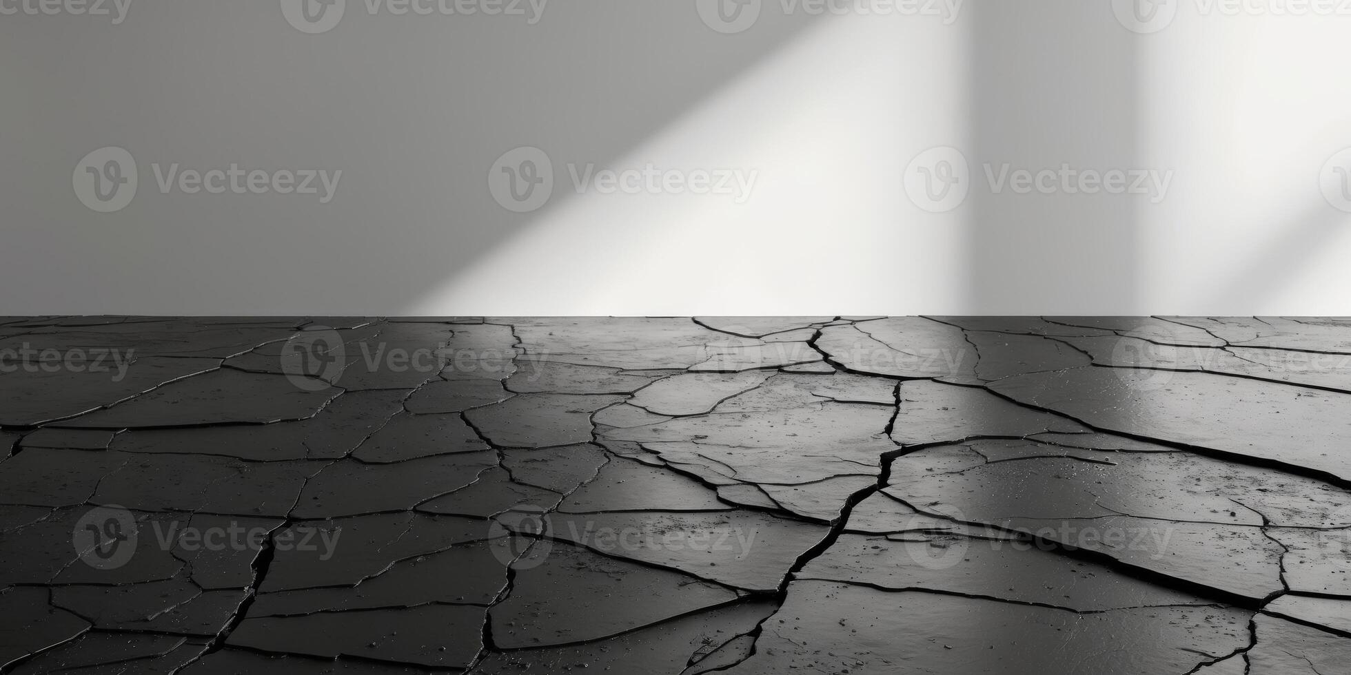 Abstract Black Texture with Cracked Surface photo