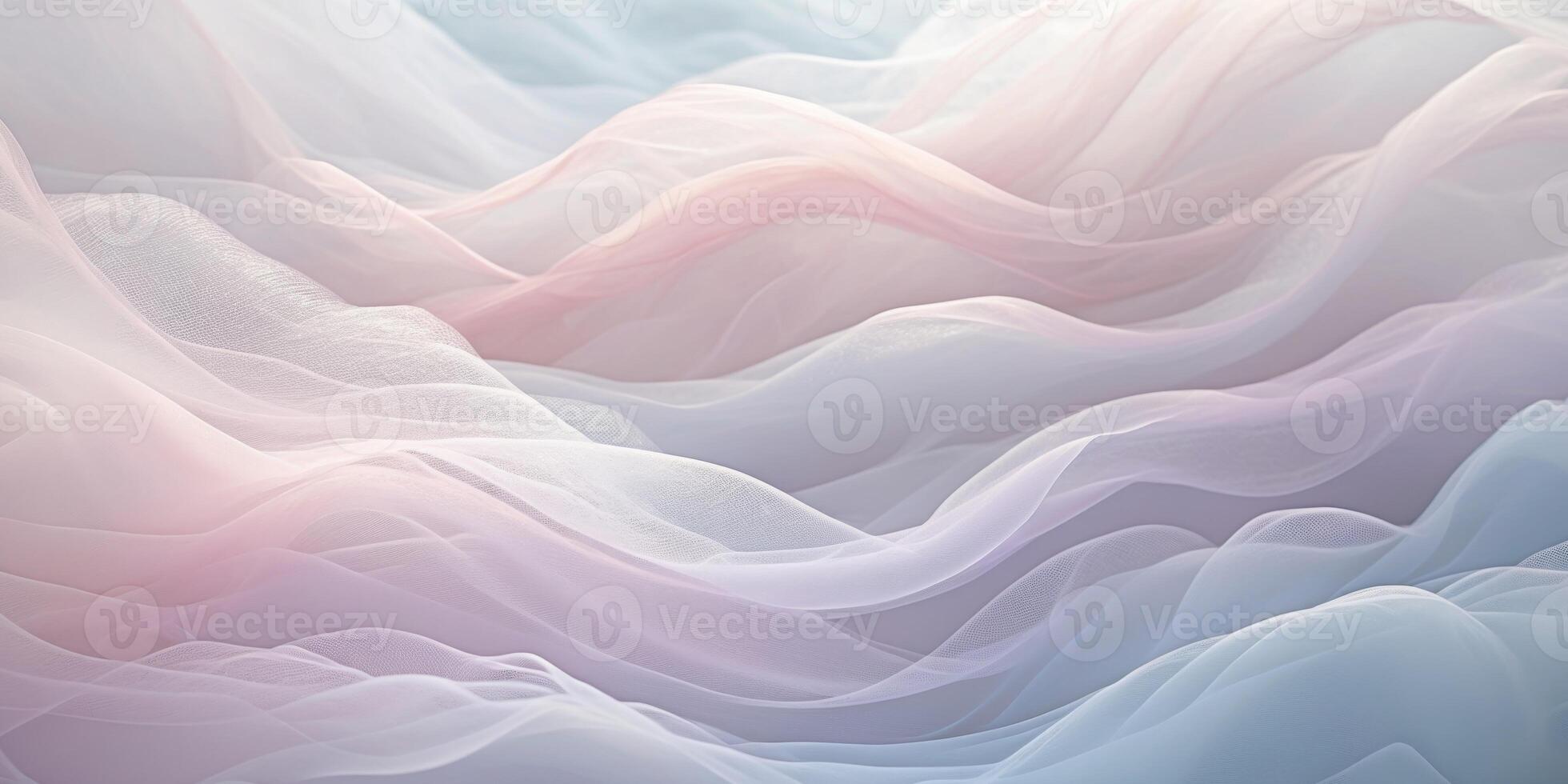 Abstract iridescent waves flowing in pastel colors photo