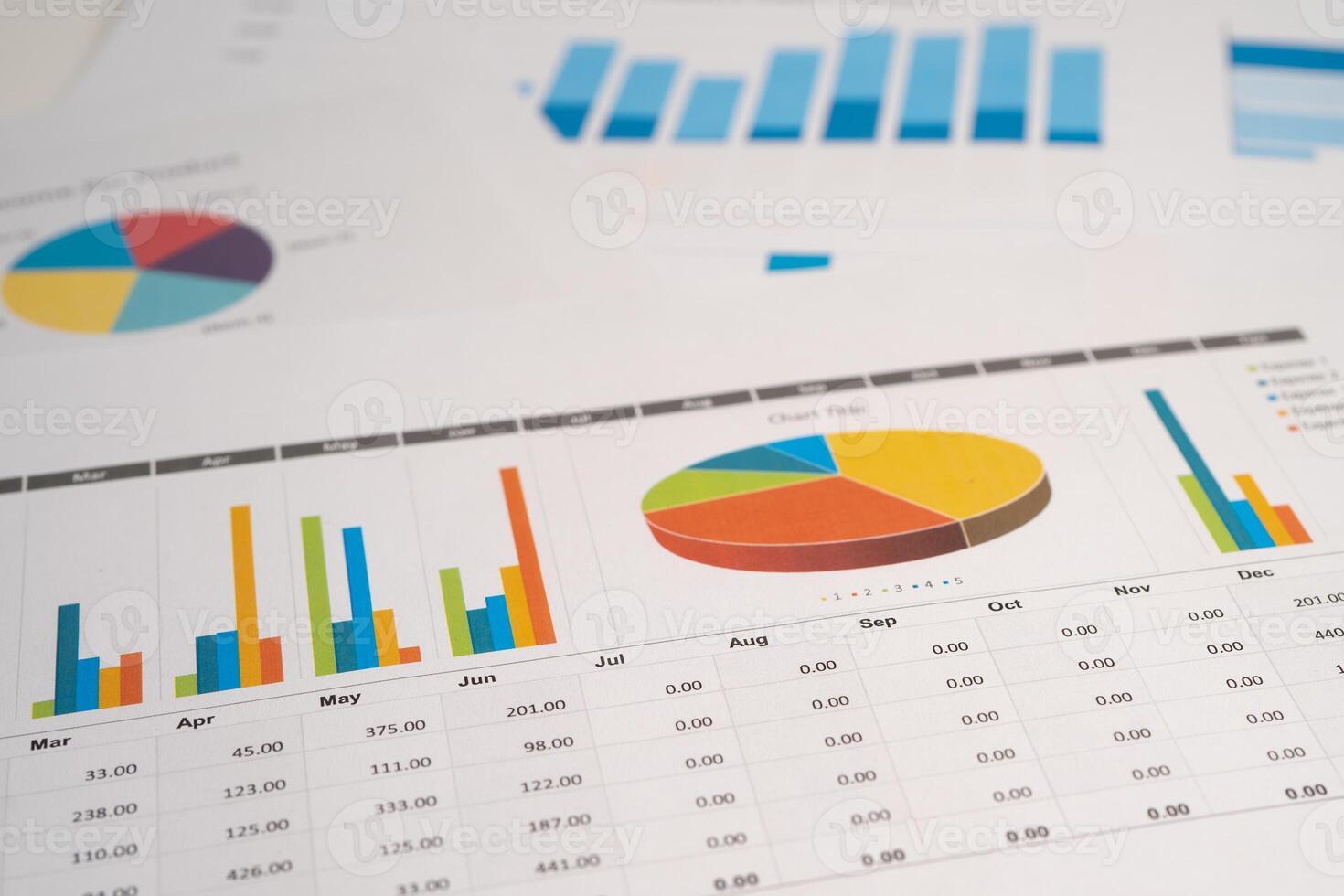 chart or graph paper. Financial, account, statistics photo