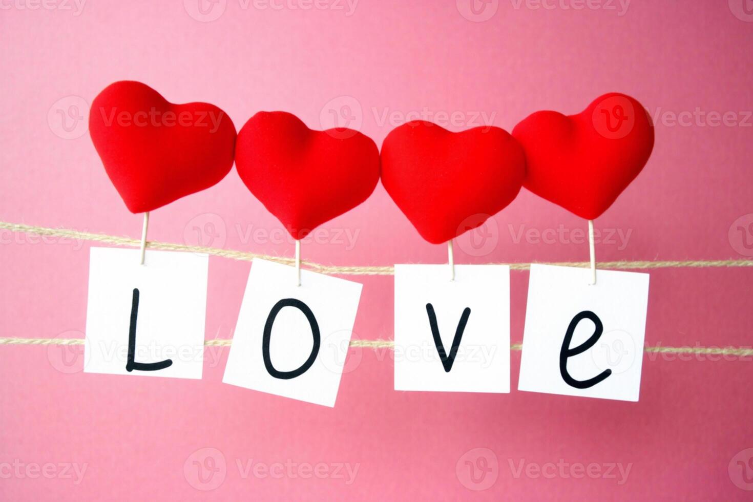 Soft Valentine's Day Backdrop with Heart Accents photo