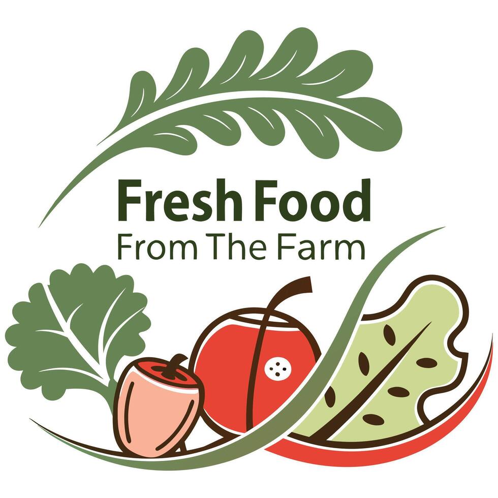 Fresh and Health Food. vector