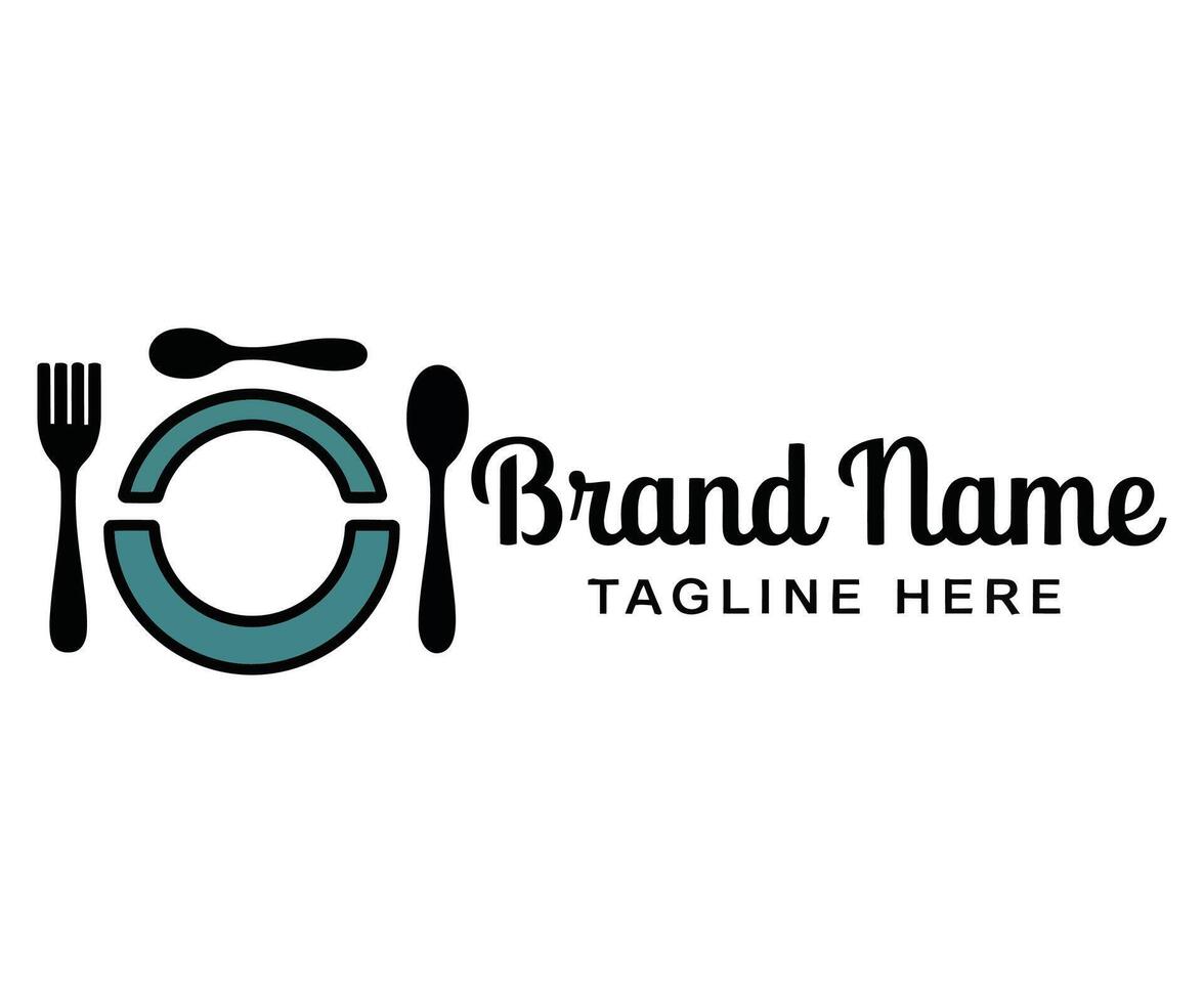Modern Food Logo. vector