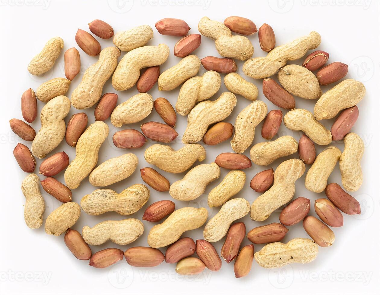 Close-Up of Peanuts in Their Shell on Clean White Surface photo