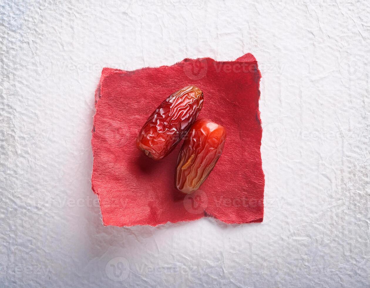 Fresh Red Dates Isolated on White Background photo