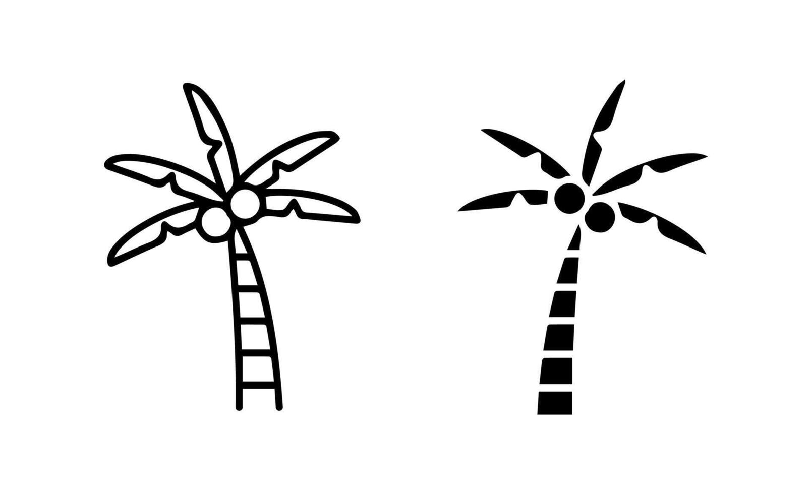 Palm tree summer logo set icon design vector
