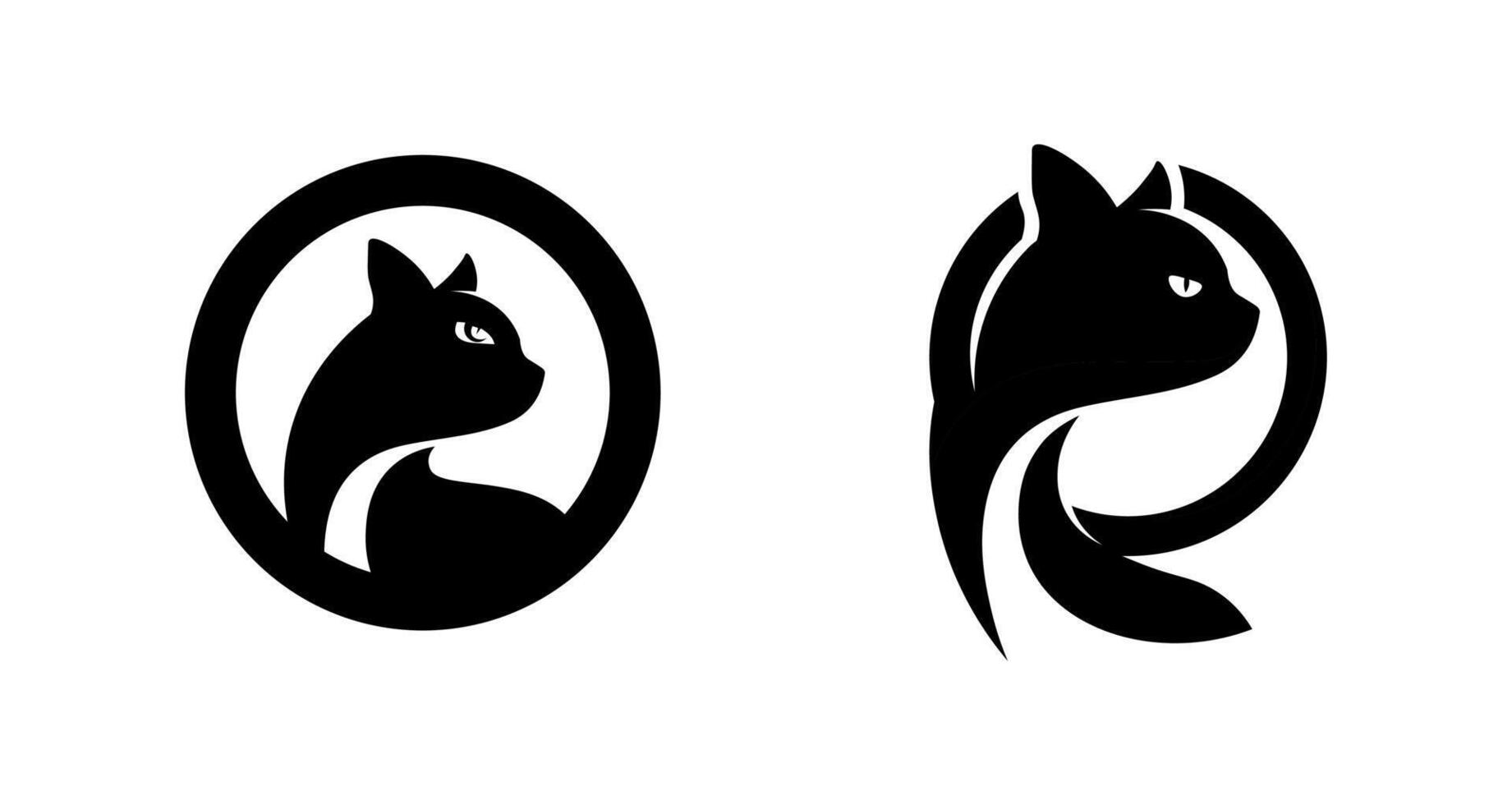 cat logo animal design illustration art vector