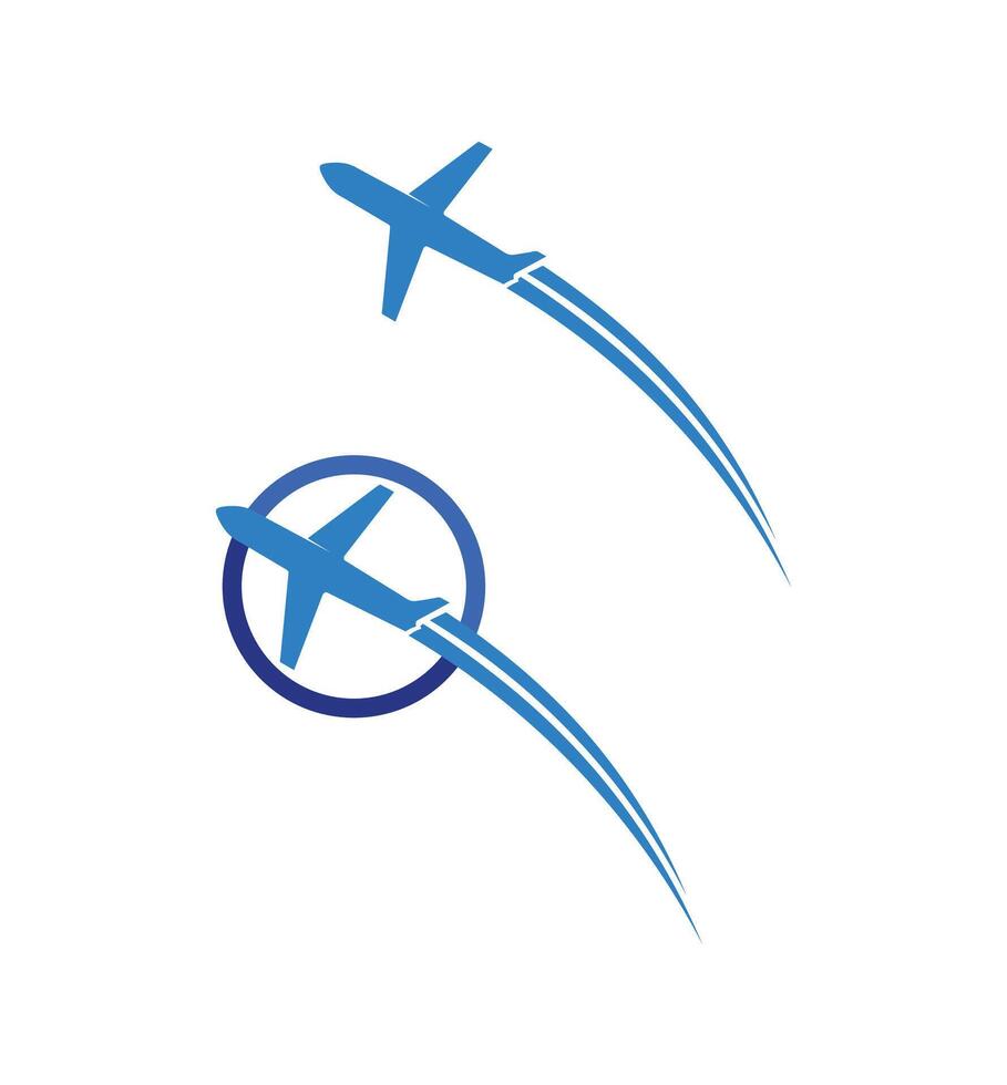 Flight aeroplane logo design transportation vector