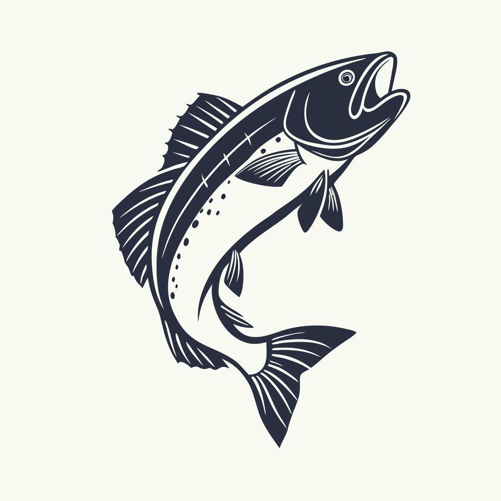 Atlantic Cod fish illustration vector