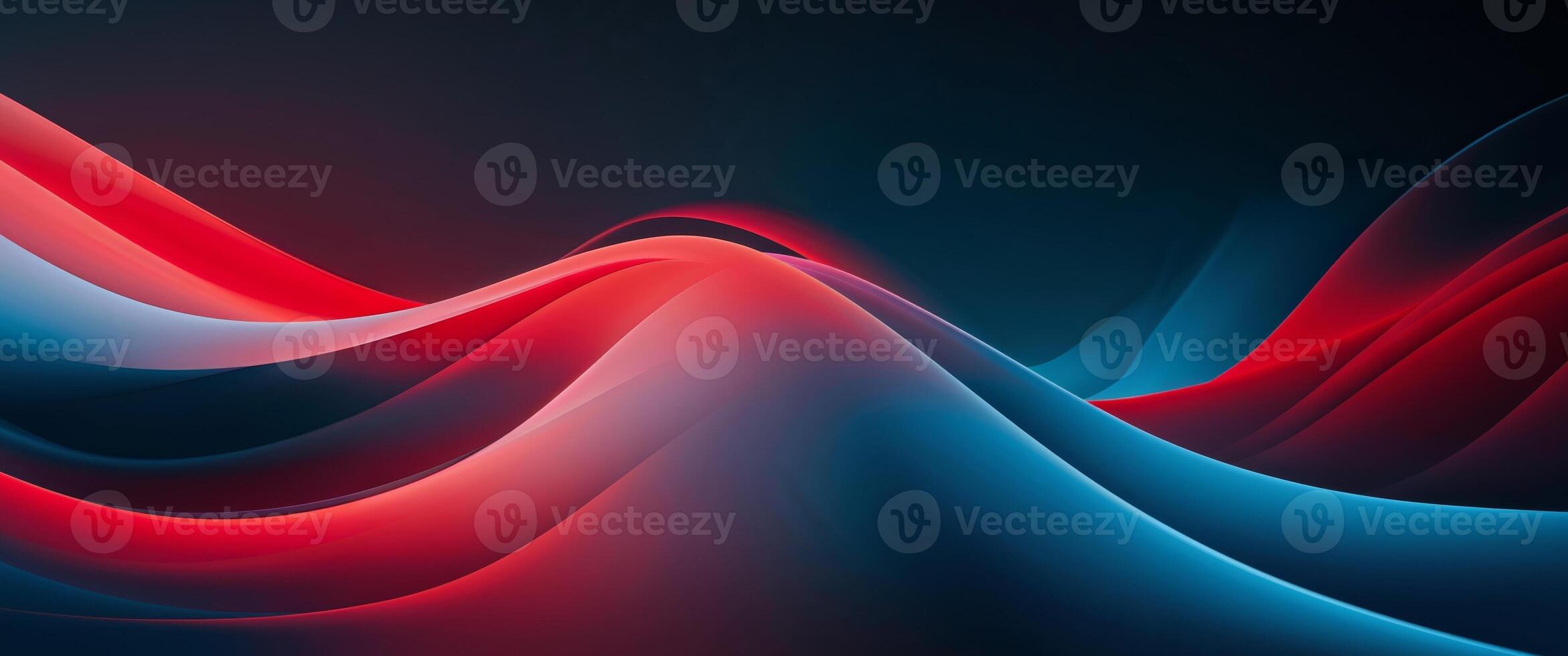 Abstract Red and Blue Gradient with Flowing Lines on a Dark Background photo