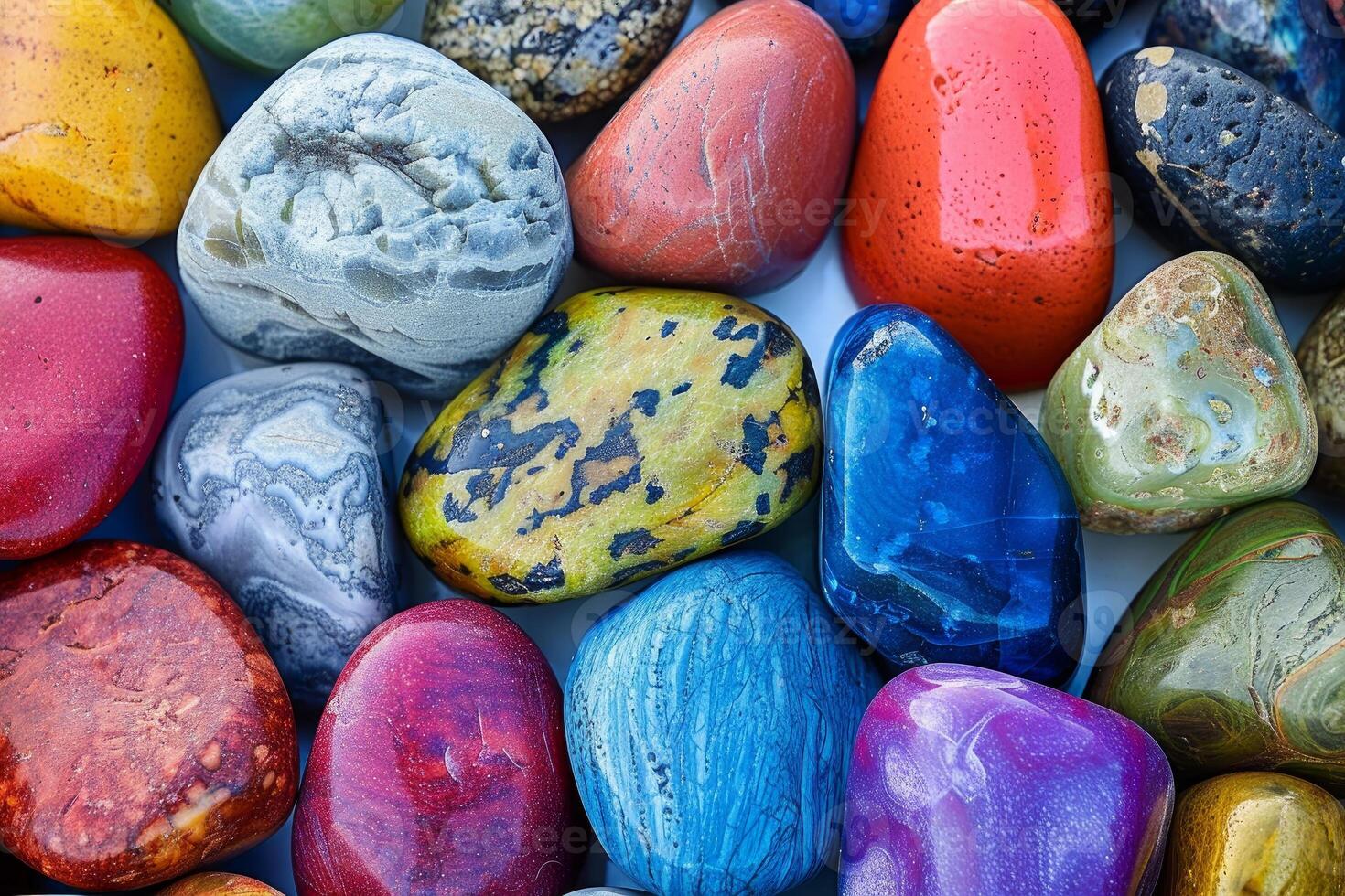 Colorful polished gemstones photo