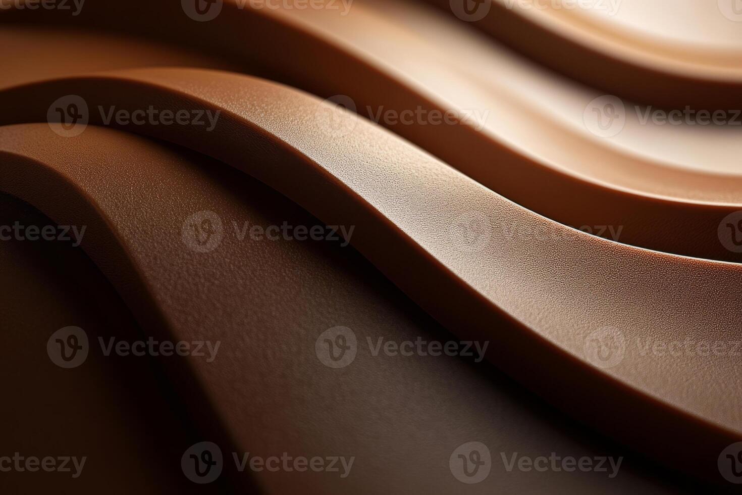 Flowing, textured chocolate waves in rich brown tones photo