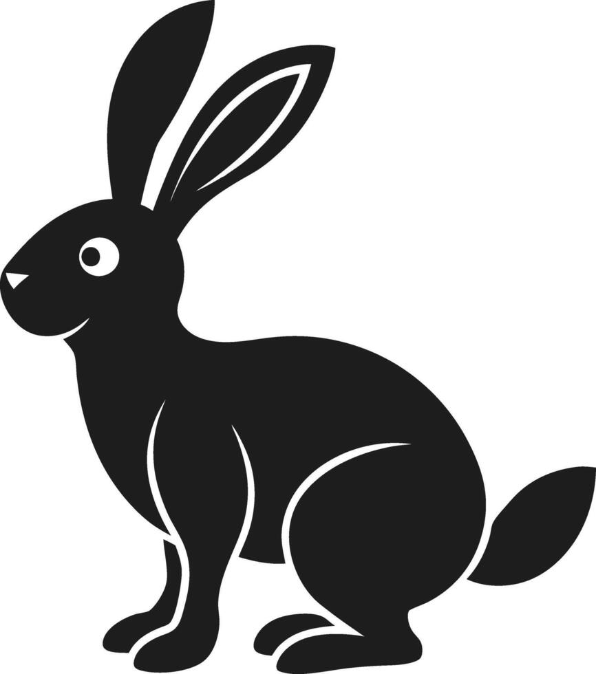 Easter Bunny Silhouette Illustration for Holiday Designs vector