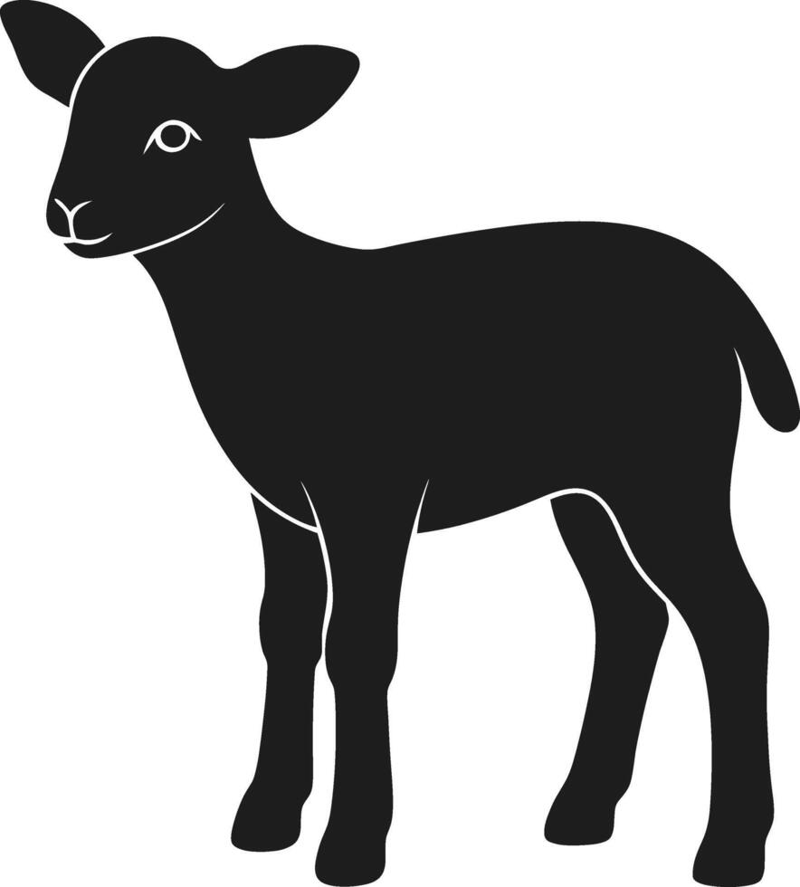 Lamb Silhouette - Easter Illustration vector