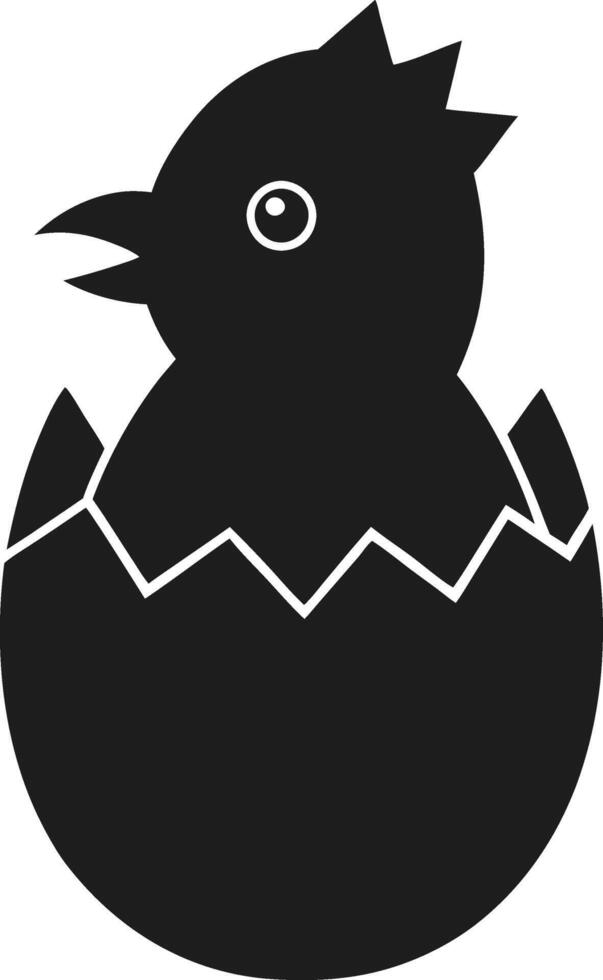Easter Chick Hatching from Egg Illustration vector