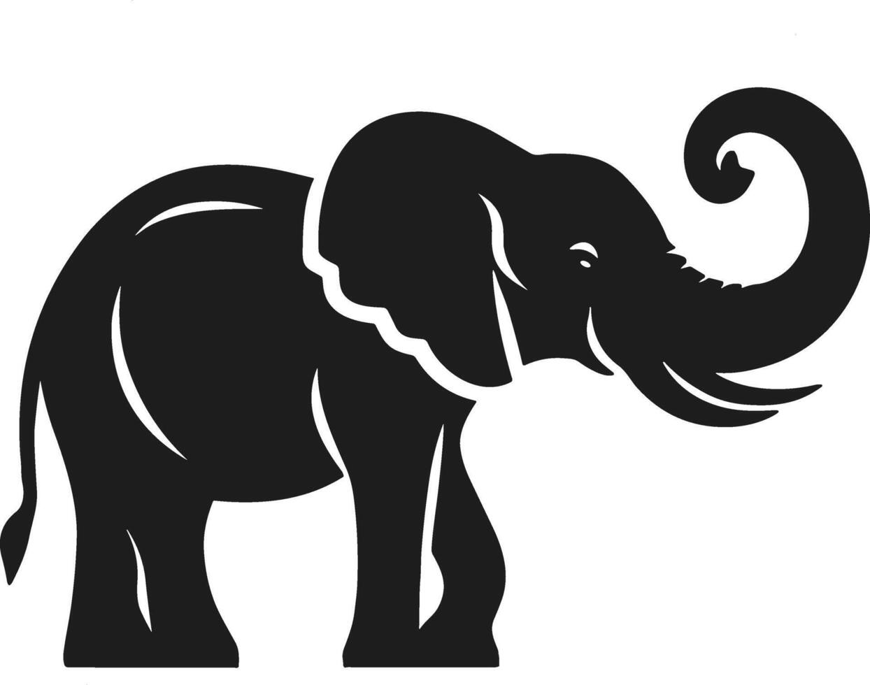 Majestic Elephant Silhouette Design vector