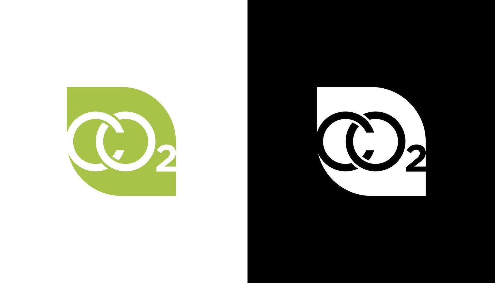 co2 icon design isolated on white and black background. template illustration vector