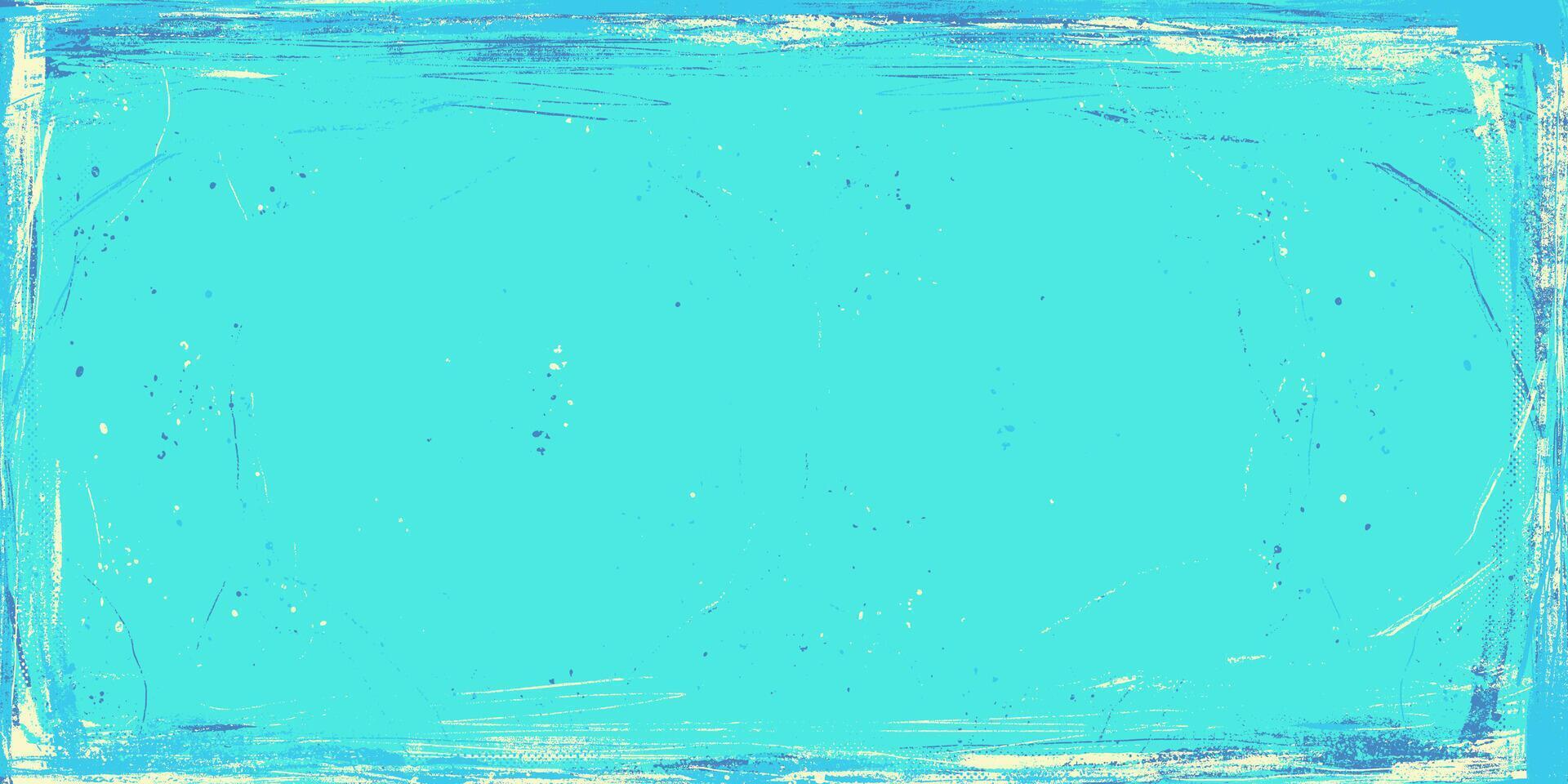 Hand Drawn Blue Texture and Grunge Background with Distressed Weathered Effect. Retro grungy overly brush stroke backdrop. Colorful worn abstract surface texture, perfect for flyers, cards, posters vector