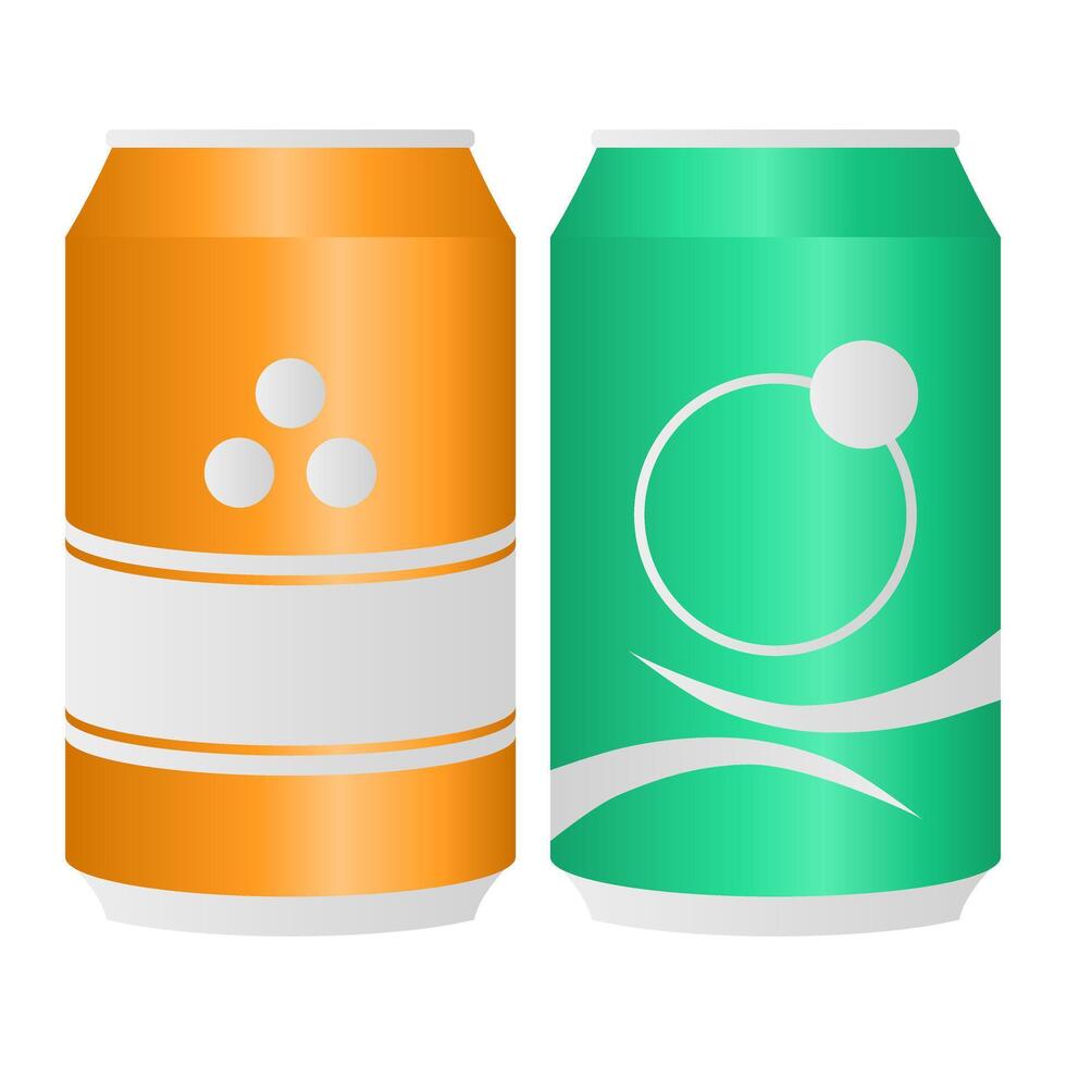Cold Sweet Soft Drink. Fresh Canned Drink Element. Cold Drink Icon. vector