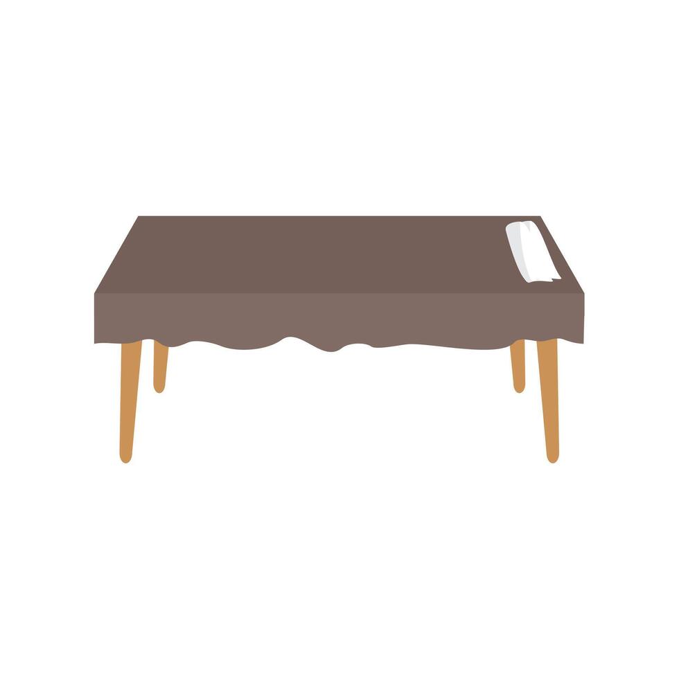 Comfortable wooden bed with pillow illustration vector