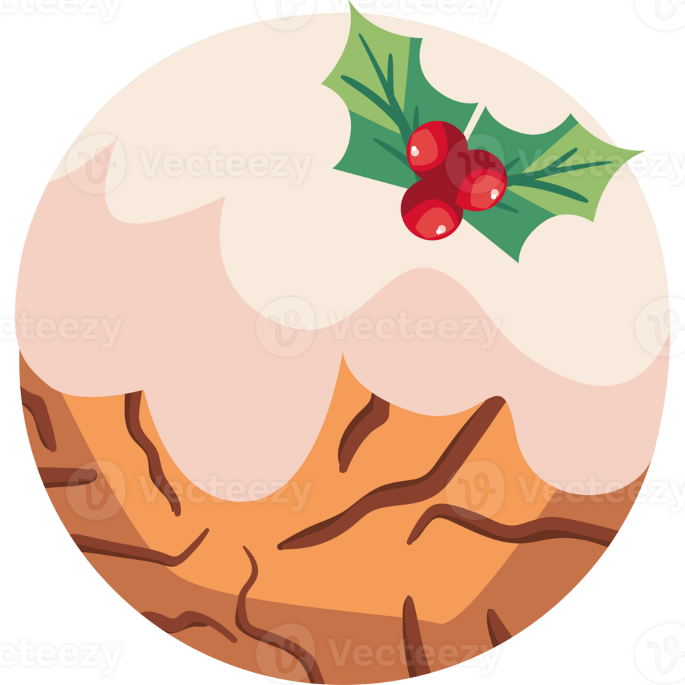 christmas dessert cookie isolated design png