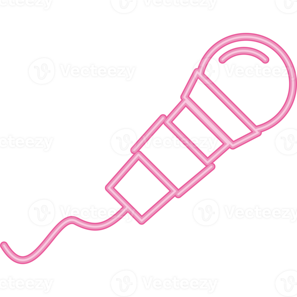 neon music microphone audio illustration png
