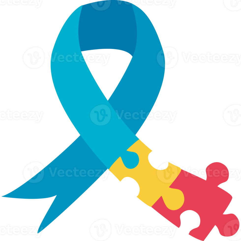 asperger ribbon and puzzles illustration png