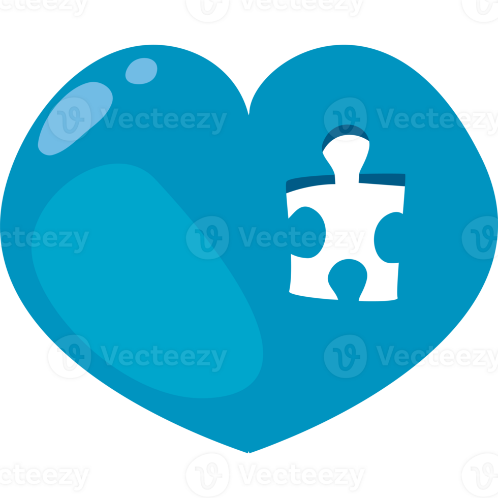 asperger heart illustration isolated design png