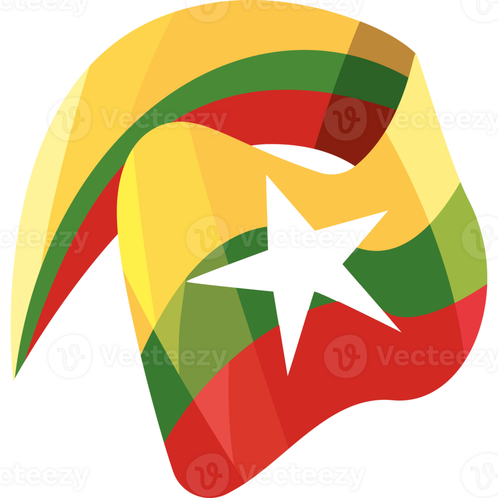 Myanmar flag clip art icon png