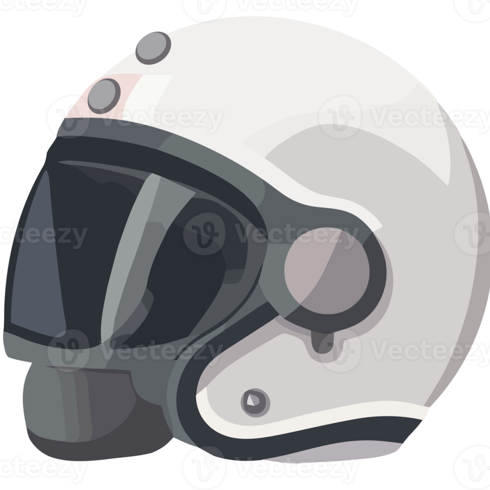 White helmet with a black visor icon isolated png
