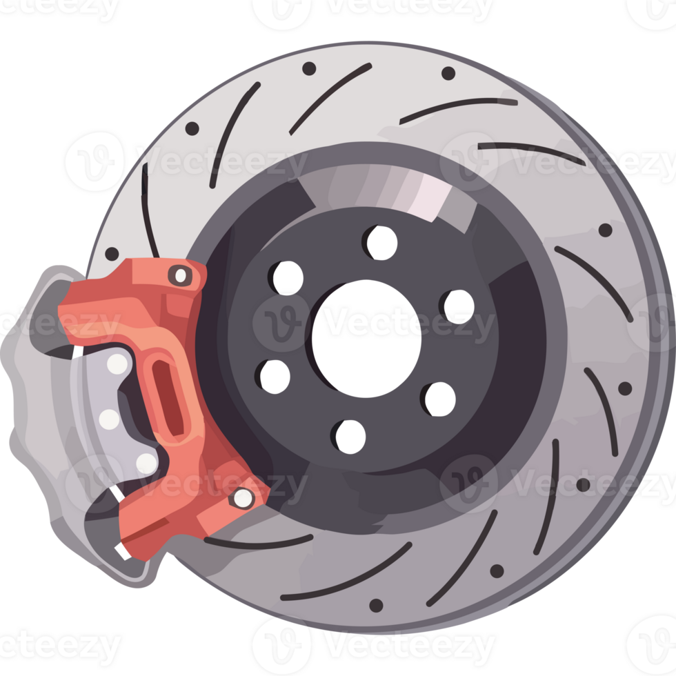 Modern car brake disk steel, isolated icon png