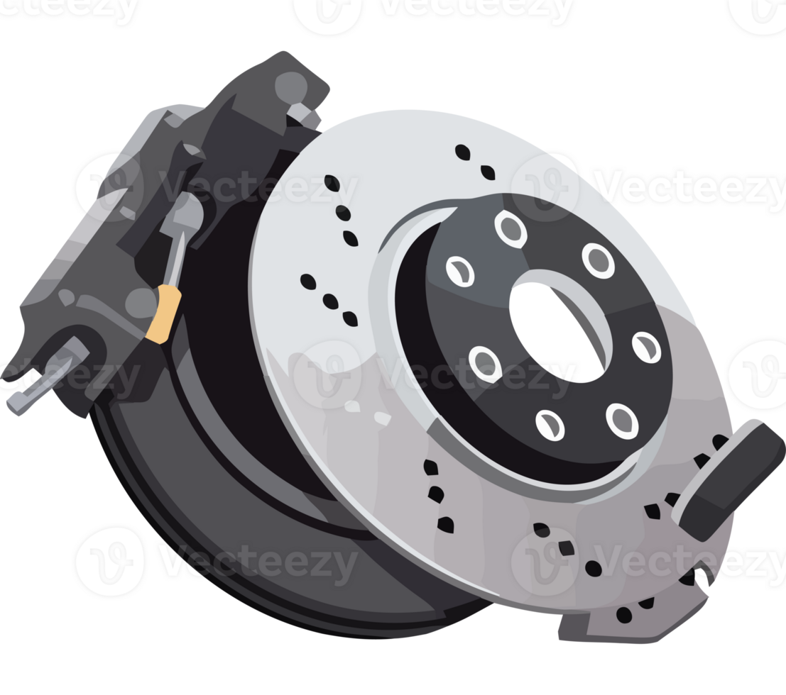 Metallic brake disk isolated icon png