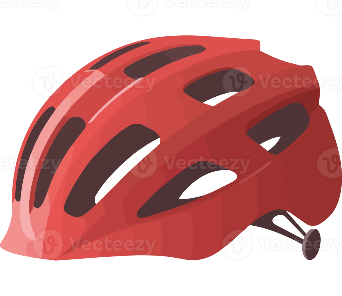 Red bicycle helmet icon isolated png
