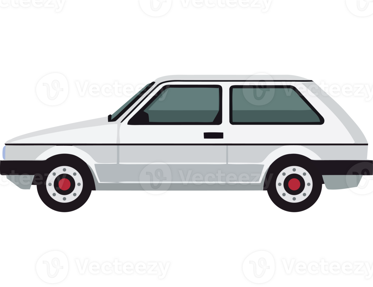 White compact car transport icon isolated png