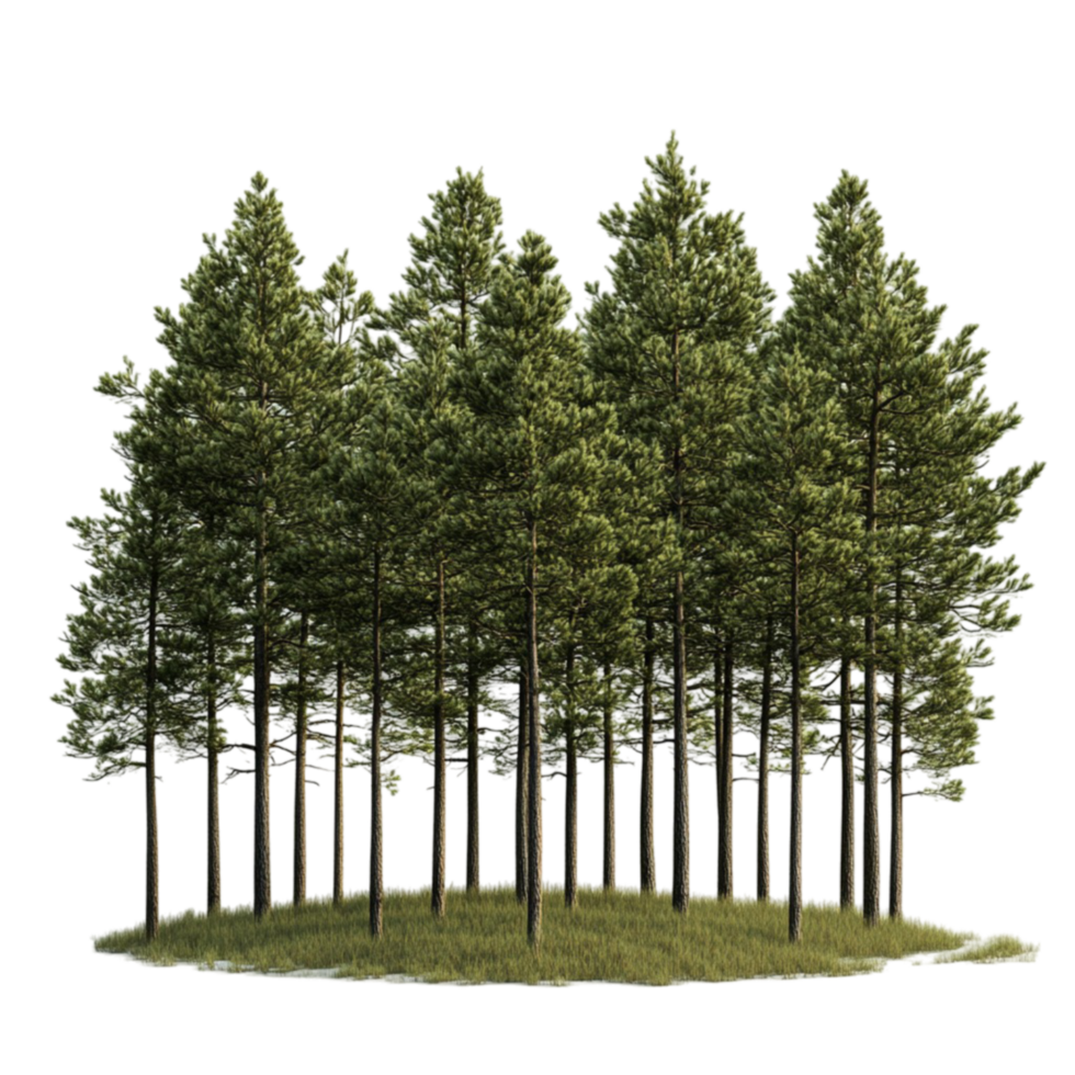Dense Green Pine Trees Landscape png