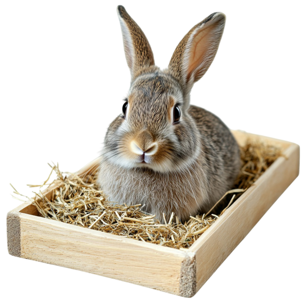 Rabbit in a Wooden Box png