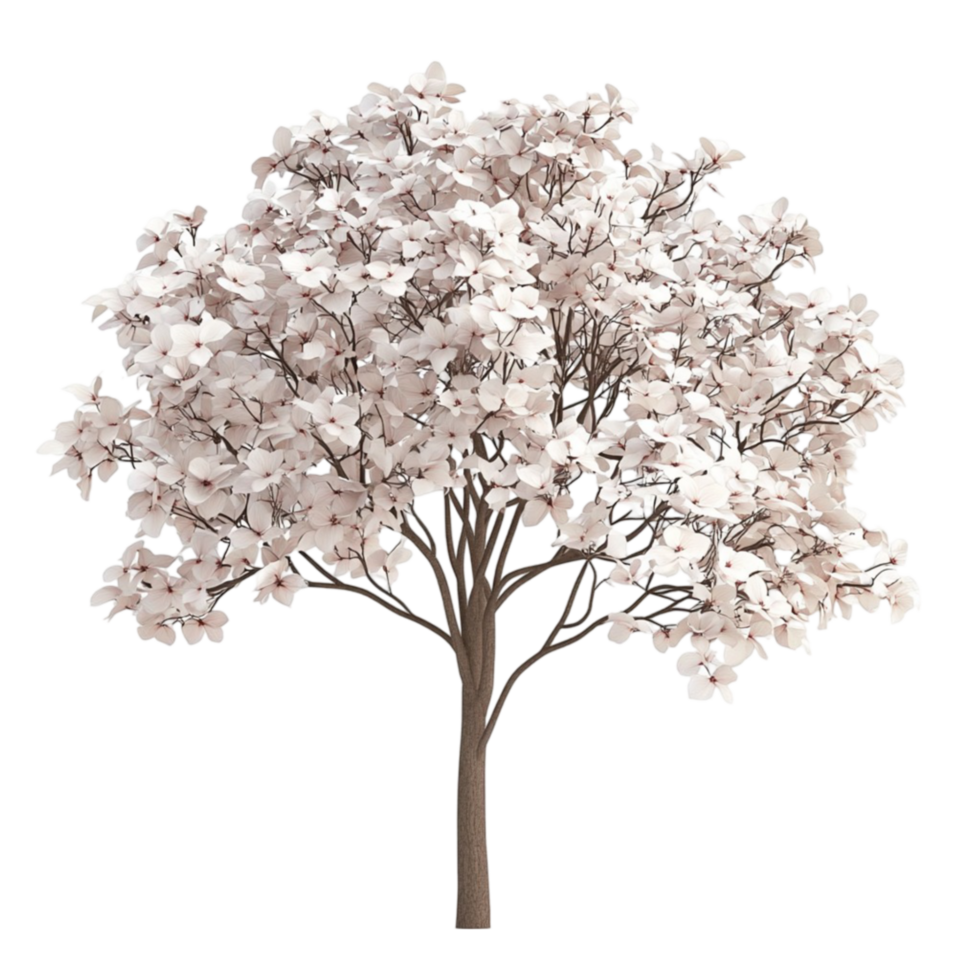 Tree with White Flowers png