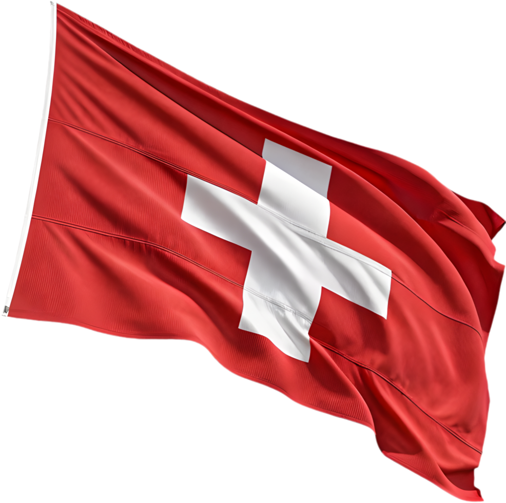 Stunning Swiss Flag Waving with a Patriotic Feel. . png