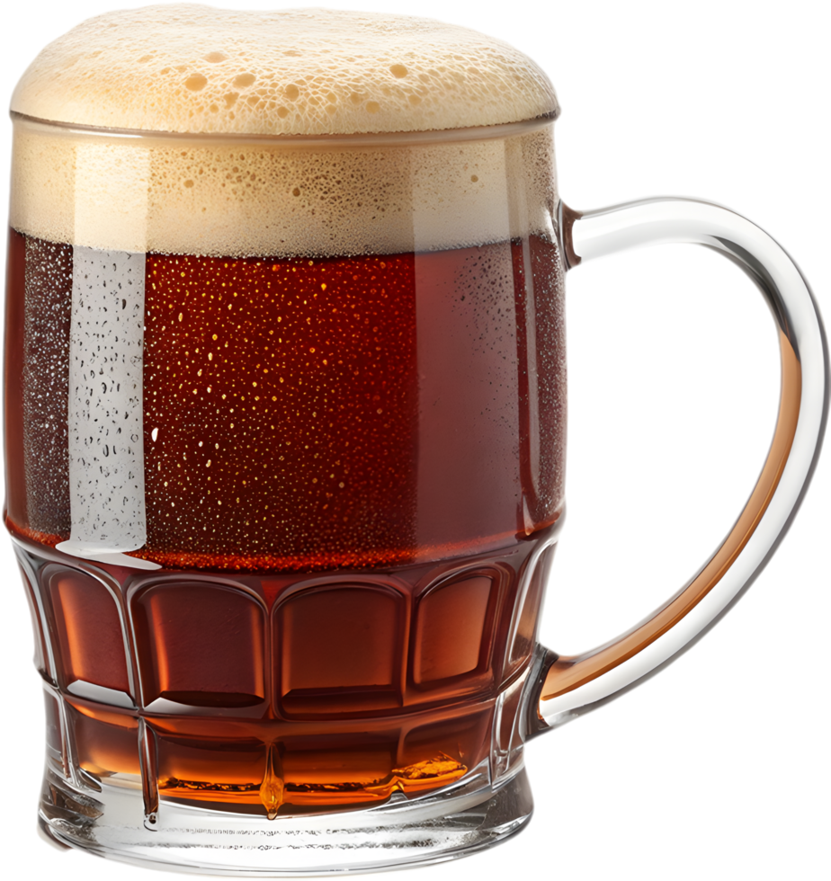 Elegant beer glass illustration for branding projects. . png