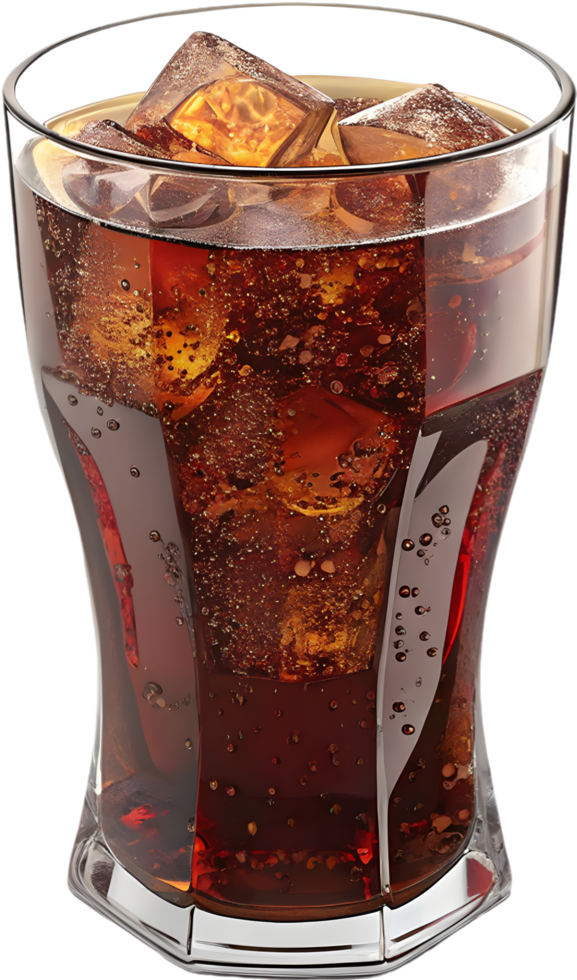 Cola Soda Glass Carbonated Chilled Refreshing Cold Summer Beverage Softdrink. . png