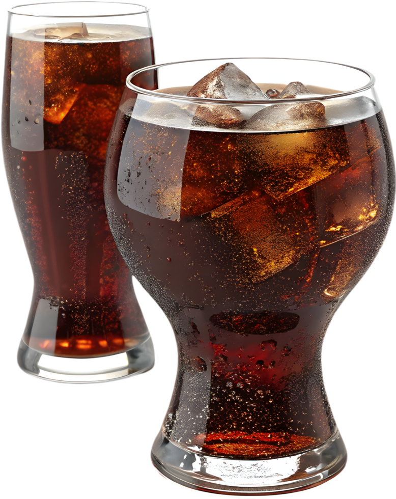 Cold Soda Bubbly Cola Drink Refreshing Softdrink Beverage Iced Glass. . png