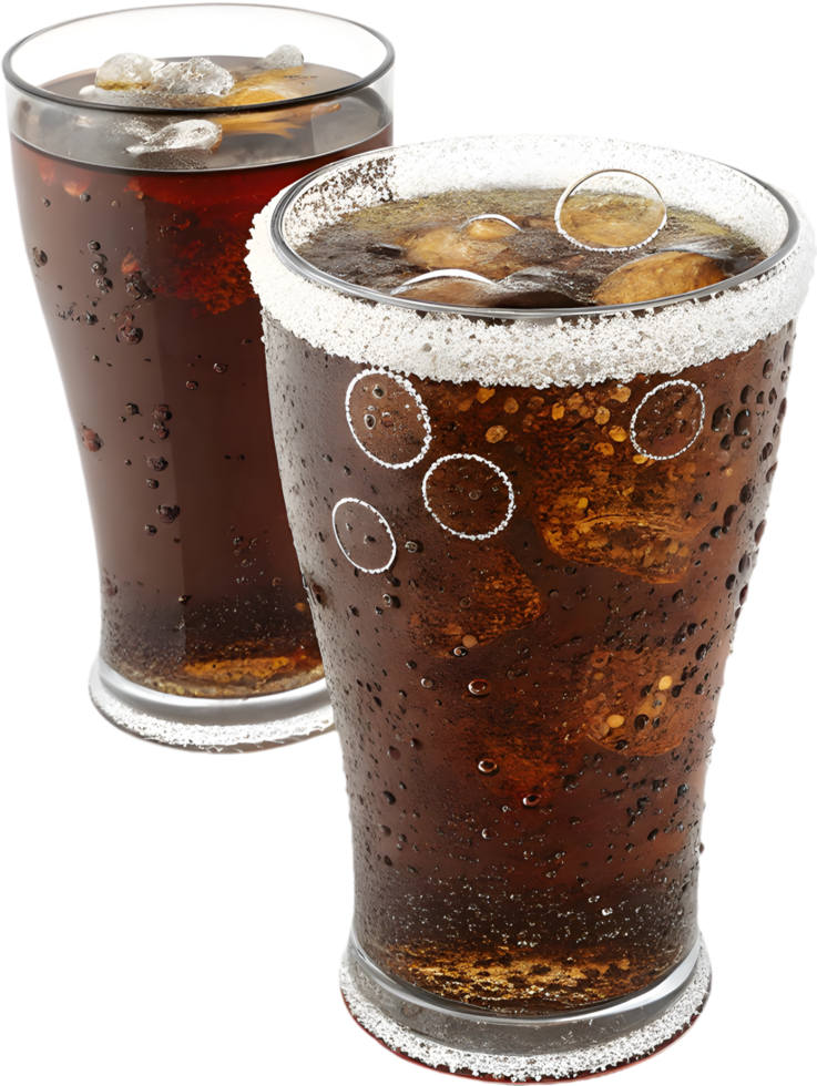 Ice-Cold Refreshing Cola Drink Soft Soda Beverage Chilled Summer Clipart. . png