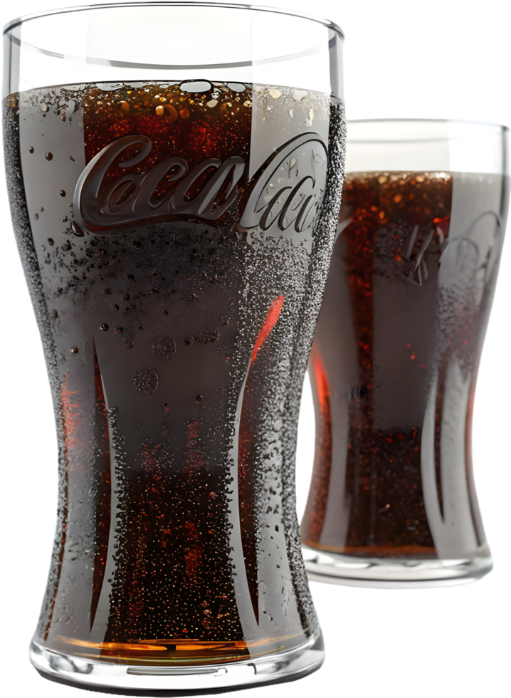 Sweet Cola Soft Drink Chilled Beverage Refreshing Bubbly Glass. . png