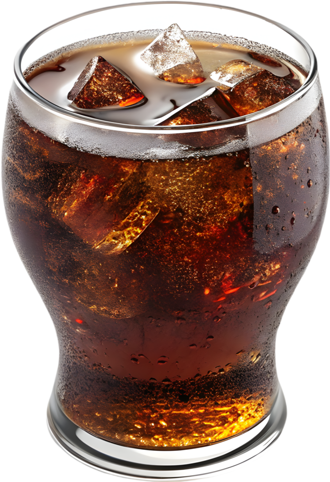 Cola Bubbles Sweet Soft Drink Cold Refreshing Beverage Glass Clipart. . png