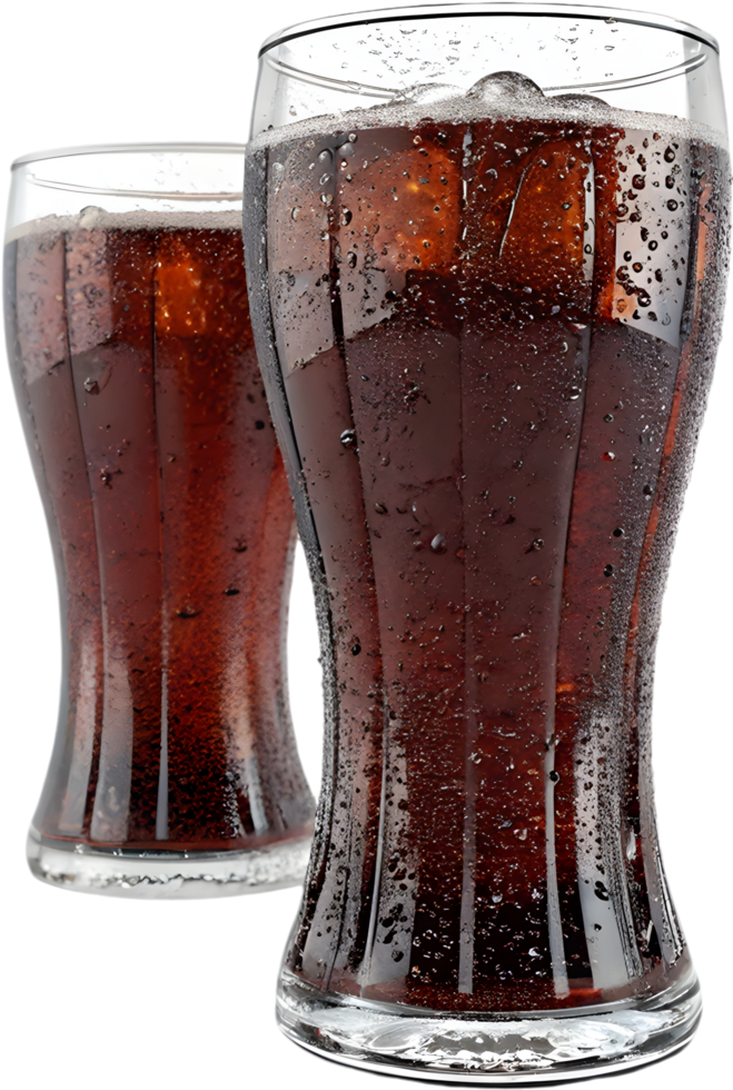 Cool Carbonated Soda Glass Ice Cold Refreshing Beverage Clipart. . png