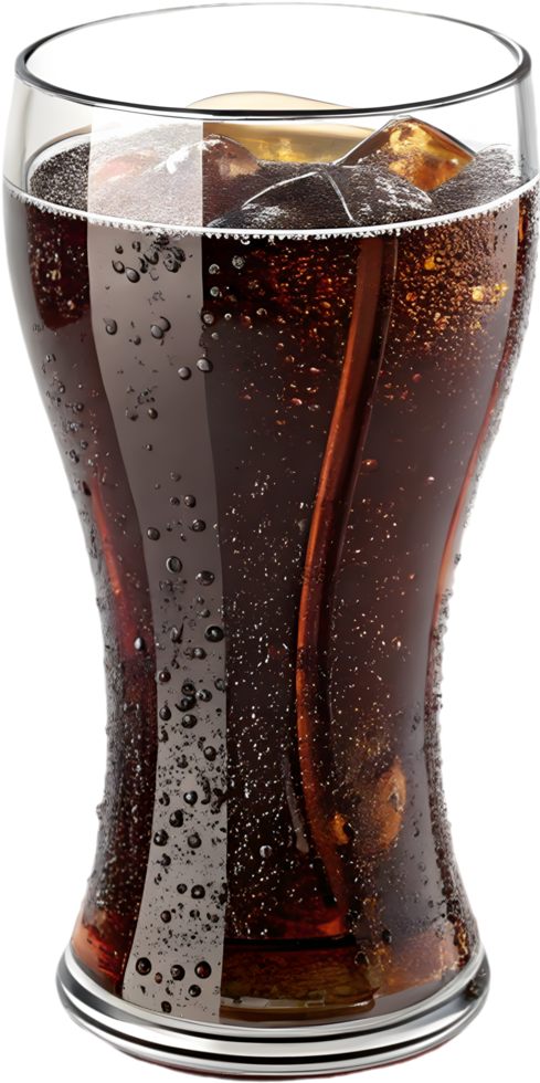 Tasty Sweet Cola Bubbles Cold Glass Softdrink Promotional Art. . png
