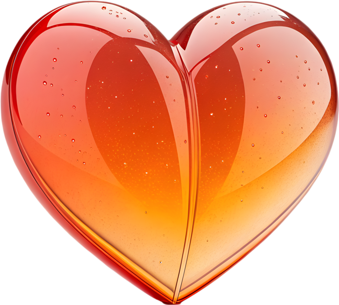 Festive glowing heart with a smooth transition. . png