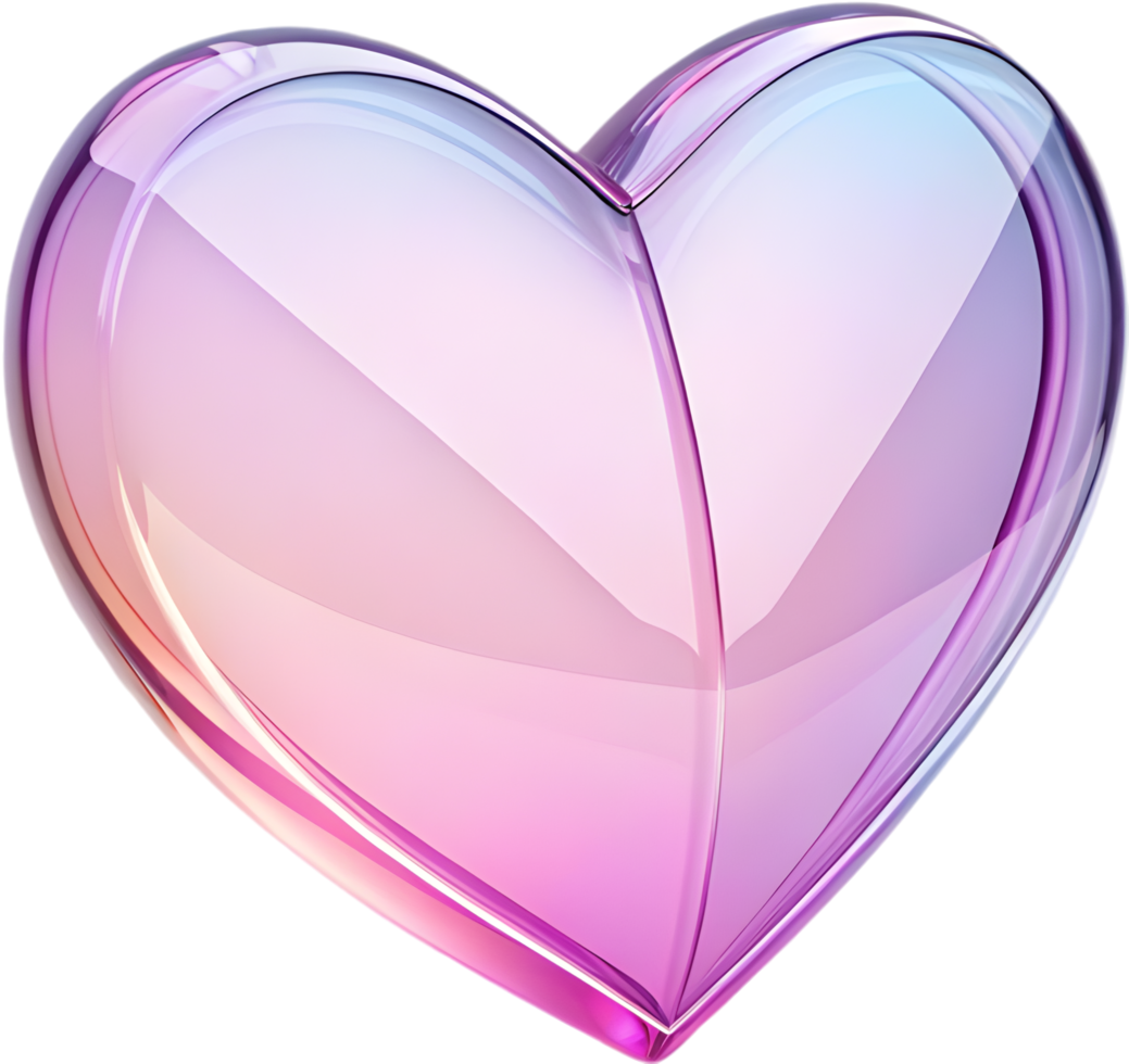 Elegant passion heart with a soft smooth glow. . png