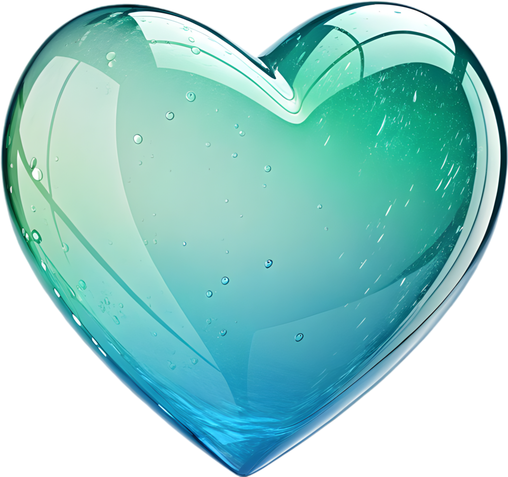 Romantic and beautiful heart with glowing details. . png