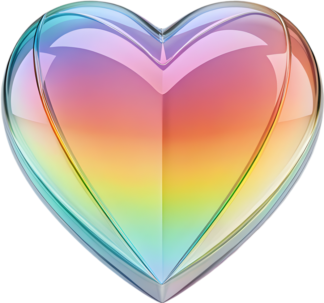 Digital smooth heart with a subtle shine. . png